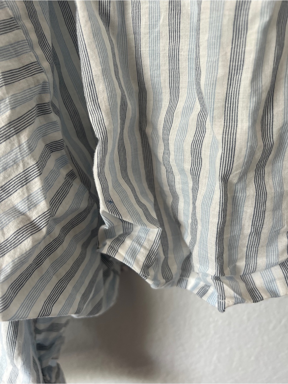 Anthropologie Pilcro Batwing Stripe Ruffle Blouse - Picture 4 of 4